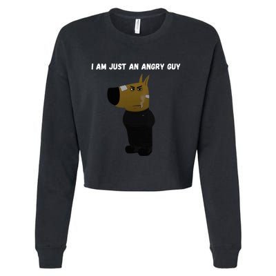 I Am Just An Angry Guy Meme Funny Cropped Pullover Crew