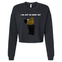 I Am Just An Angry Guy Meme Funny Cropped Pullover Crew