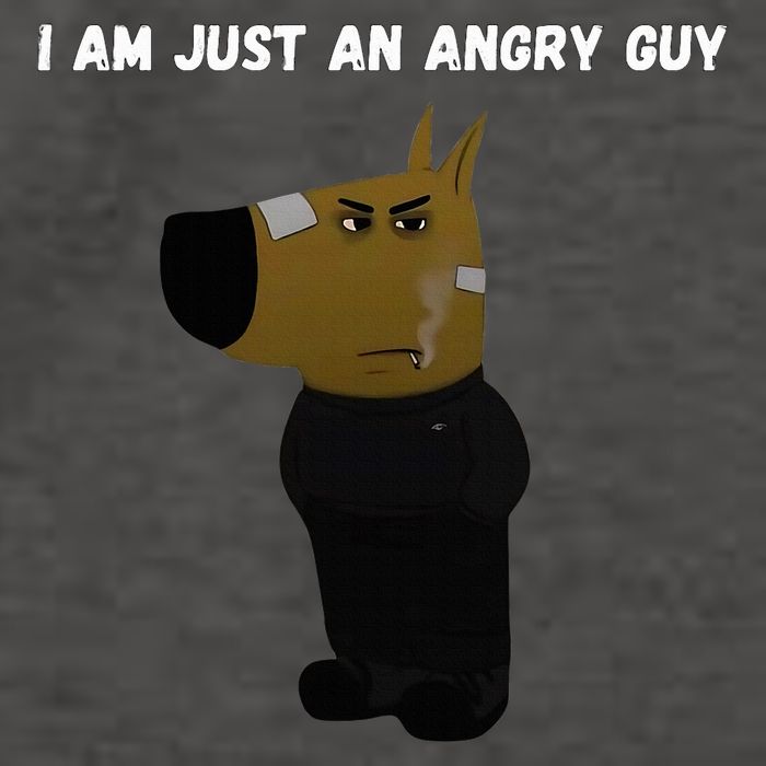 I Am Just An Angry Guy Meme Funny Vector Backpack