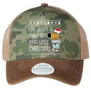 I Am Just A Chill Guy Who Likes Christmas Chillguy Funny Ugly Christmas Legacy Tie Dye Trucker Hat