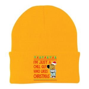 I Am Just A Chill Guy Who Likes Christmas Chillguy Funny Ugly Christmas Knit Cap Winter Beanie