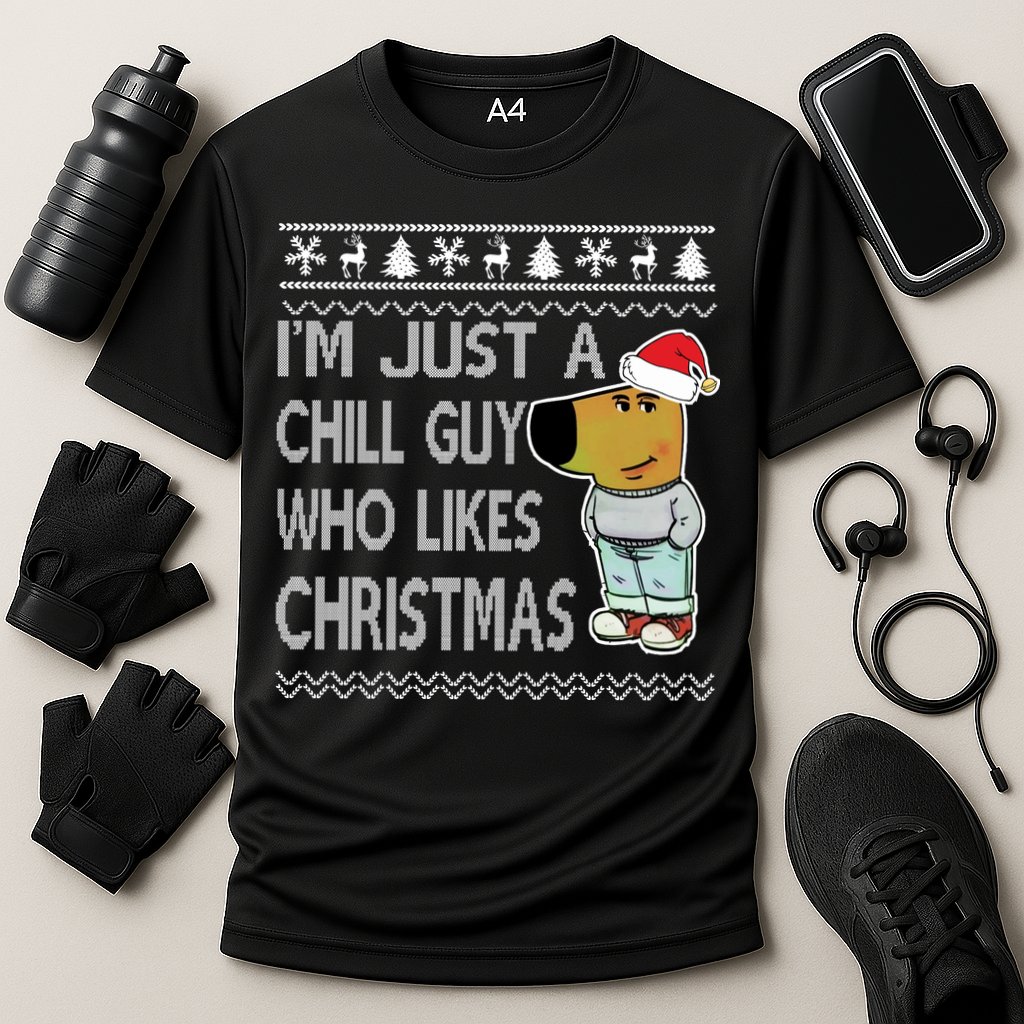 I Am Just A Chill Guy Who Likes Christmas Chillguy Funny Ugly Christmas Cooling Performance Crew T-Shirt