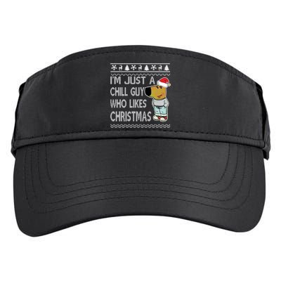I Am Just A Chill Guy Who Likes Christmas Chillguy Funny Ugly Christmas Adult Drive Performance Visor