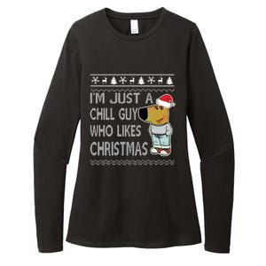 I Am Just A Chill Guy Who Likes Christmas Chillguy Funny Ugly Christmas Womens CVC Long Sleeve Shirt