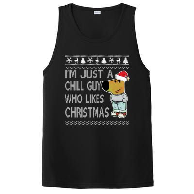 I Am Just A Chill Guy Who Likes Christmas Chillguy Funny Ugly Christmas PosiCharge Competitor Tank