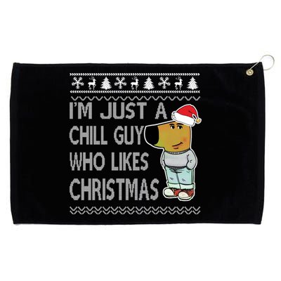 I Am Just A Chill Guy Who Likes Christmas Chillguy Funny Ugly Christmas Grommeted Golf Towel