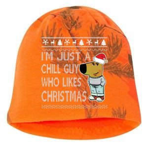 I Am Just A Chill Guy Who Likes Christmas Chillguy Funny Ugly Christmas Kati - Camo Knit Beanie