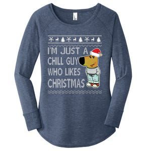 I Am Just A Chill Guy Who Likes Christmas Chillguy Funny Ugly Christmas Women's Perfect Tri Tunic Long Sleeve Shirt