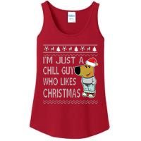 I Am Just A Chill Guy Who Likes Christmas Chillguy Funny Ugly Christmas Ladies Essential Tank