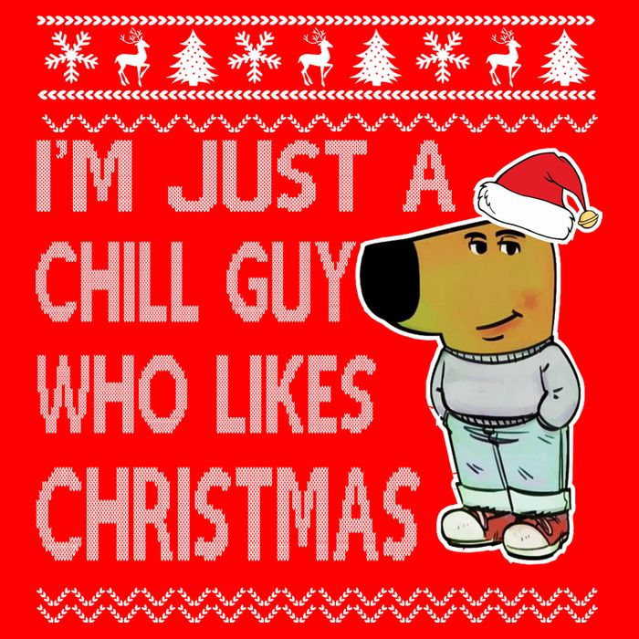 I Am Just A Chill Guy Who Likes Christmas Chillguy Funny Ugly Christmas Baby Bodysuit