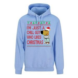 I Am Just A Chill Guy Who Likes Christmas Chillguy Funny Ugly Christmas Unisex Surf Hoodie