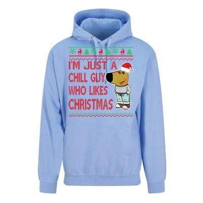 I Am Just A Chill Guy Who Likes Christmas Chillguy Funny Ugly Christmas Unisex Surf Hoodie