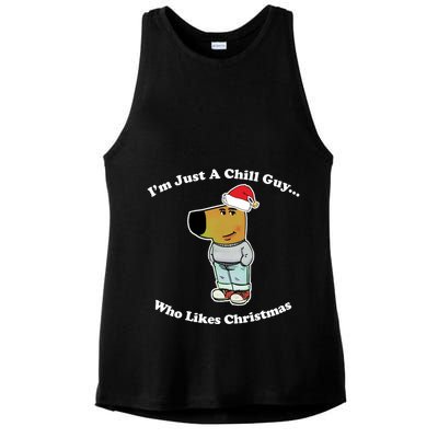 I Am Just A Chill Guy Who Likes Christmas Chillguy Funny Ladies PosiCharge Tri-Blend Wicking Tank