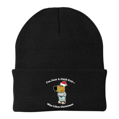 I Am Just A Chill Guy Who Likes Christmas Chillguy Funny Beanie