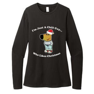 I Am Just A Chill Guy Who Likes Christmas Chillguy Funny Womens CVC Long Sleeve Shirt