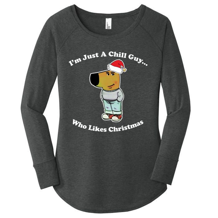 I Am Just A Chill Guy Who Likes Christmas Chillguy Funny Women's Perfect Tri Tunic Long Sleeve Shirt