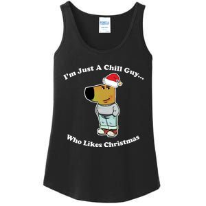 I Am Just A Chill Guy Who Likes Christmas Chillguy Funny Ladies Essential Tank