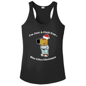 I Am Just A Chill Guy Who Likes Christmas Chillguy Funny Ladies PosiCharge Competitor Racerback Tank