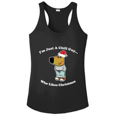 I Am Just A Chill Guy Who Likes Christmas Chillguy Funny Ladies PosiCharge Competitor Racerback Tank