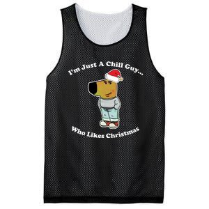 I Am Just A Chill Guy Who Likes Christmas Chillguy Funny Mesh Reversible Basketball Jersey Tank