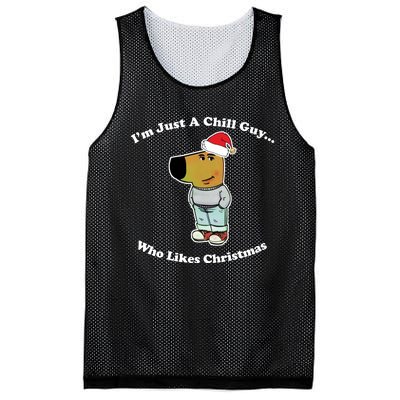 I Am Just A Chill Guy Who Likes Christmas Chillguy Funny Mesh Reversible Basketball Jersey Tank