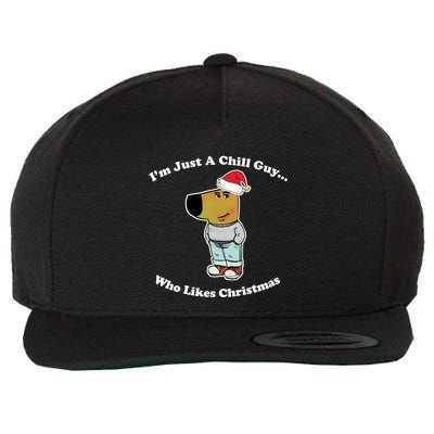I Am Just A Chill Guy Who Likes Christmas Chillguy Funny Wool Snapback Cap