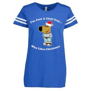 I Am Just A Chill Guy Who Likes Christmas Chillguy Funny Enza Ladies Jersey Football T-Shirt