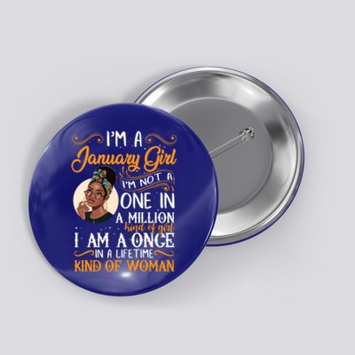 Im A January Black Capricorn Birthday Gift Button