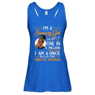 Im A January Black Capricorn Birthday Gift Ladies Essential Flowy Tank