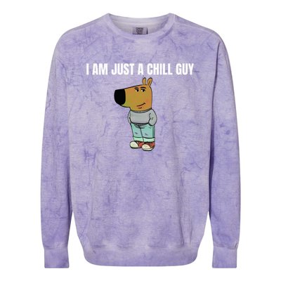 I Am Just A Chill Guy Funny Colorblast Crewneck Sweatshirt