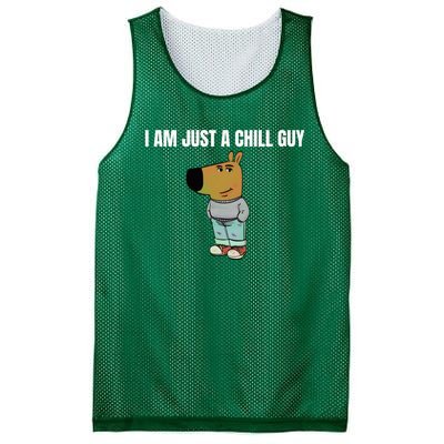 I Am Just A Chill Guy Funny Mesh Reversible Basketball Jersey Tank