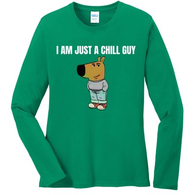 I Am Just A Chill Guy Funny Ladies Long Sleeve Shirt