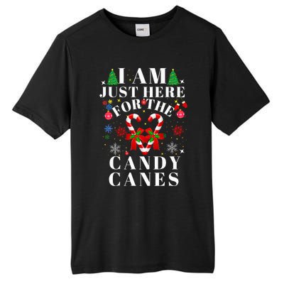 I Am Just Here For The Candy Canes  Tall Fusion ChromaSoft Performance T-Shirt