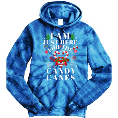 I Am Just Here For The Candy Canes  Tie Dye Hoodie