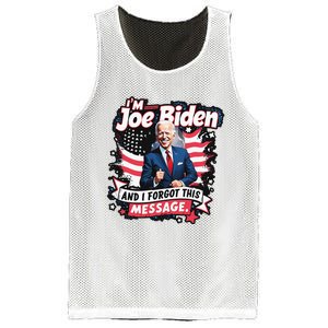 I Am Joe Biden And I Forgot Message Mesh Reversible Basketball Jersey Tank