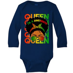 I'm A Juneteenth Queen Black Magic Black History Month Gift Baby Long Sleeve Bodysuit