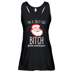 I'm A Jolly Ass Bitch Funny Offensive Xmas Rude Santa  Ladies Essential Flowy Tank