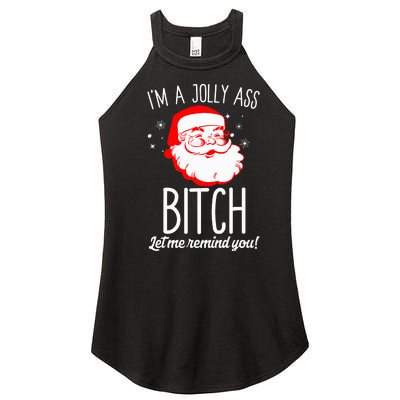 I'm A Jolly Ass Bitch Funny Offensive Xmas Rude Santa  Women’s Perfect Tri Rocker Tank