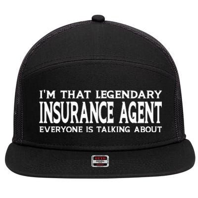 Insurance Agent Job Title Employee 7 Panel Mesh Trucker Snapback Hat