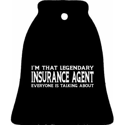 Insurance Agent Job Title Employee Ceramic Bell Ornament