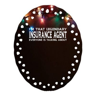 Insurance Agent Job Title Employee Ceramic Oval Ornament