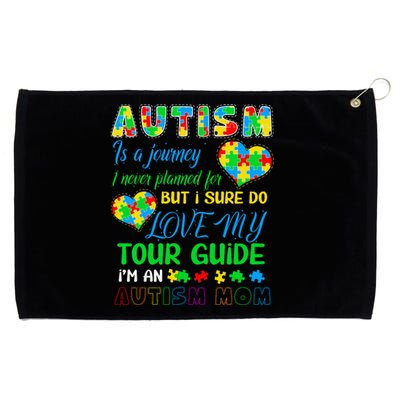 Is A Journey Love My Tour Guide I'm An Autism Mom Puzzle Autism Awareness Grommeted Golf Towel