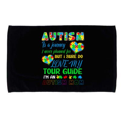 Is A Journey Love My Tour Guide I'm An Autism Mom Puzzle Autism Awareness Microfiber Hand Towel