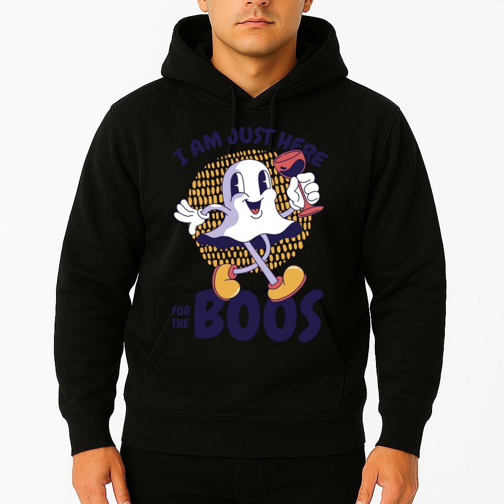 I Am Just Here For The Boos Ghost Hoodie