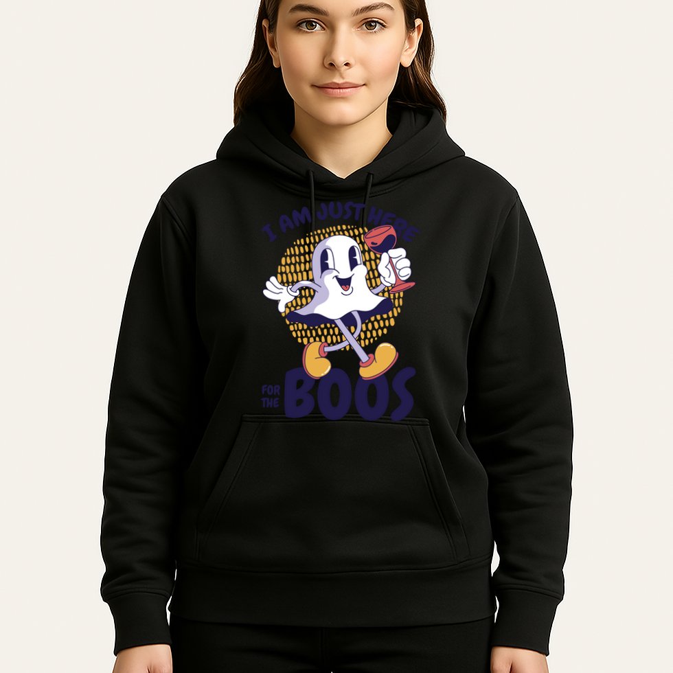 I Am Just Here For The Boos Ghost Hoodie