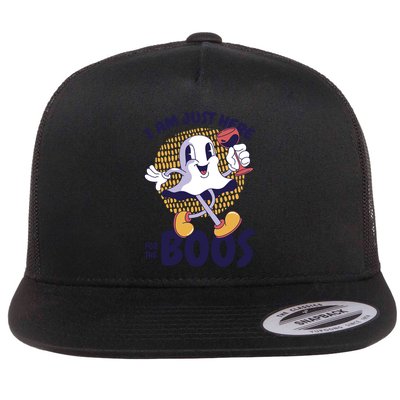 I Am Just Here For The Boos Ghost Flatbill Hat