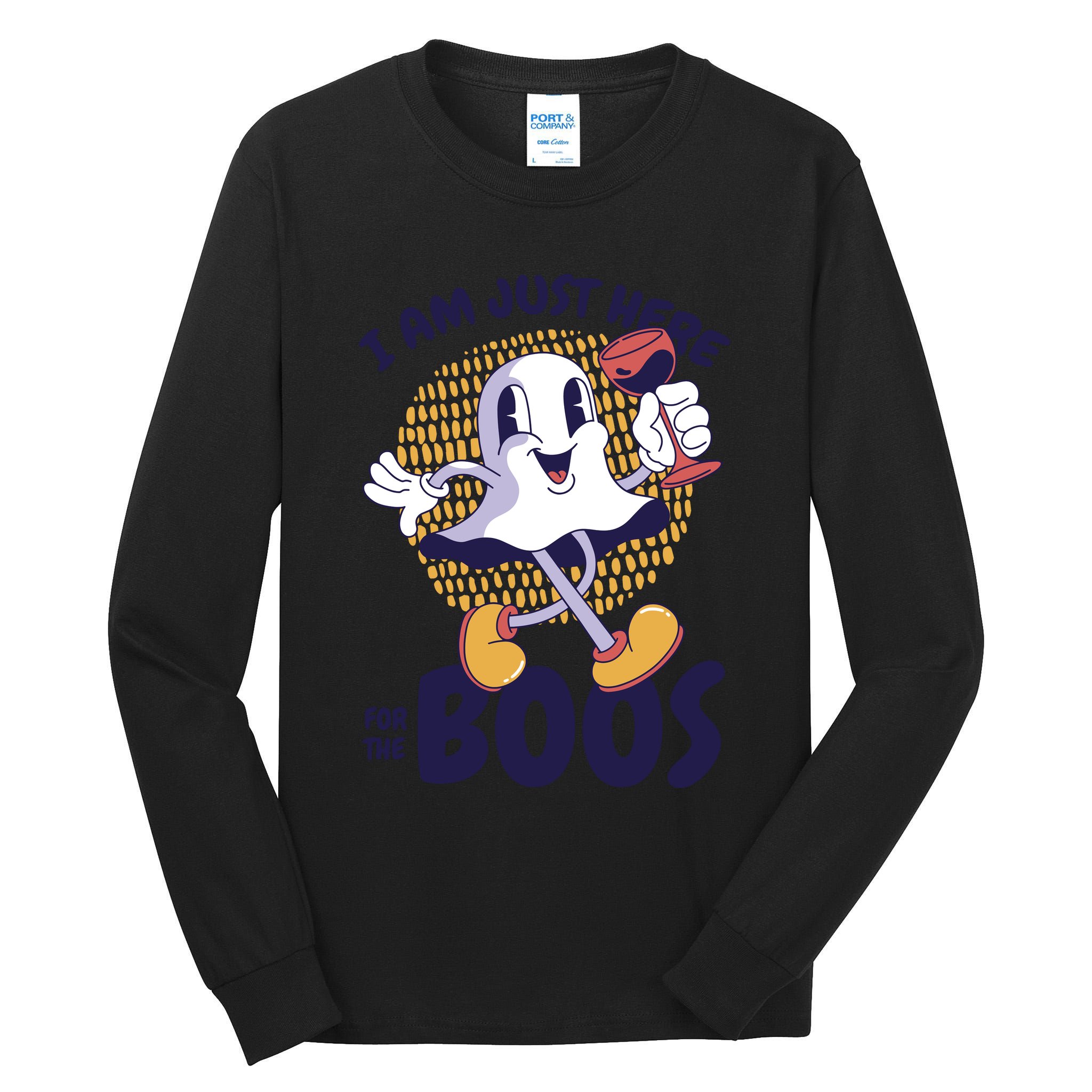 I Am Just Here For The Boos Ghost Tall Long Sleeve T-Shirt