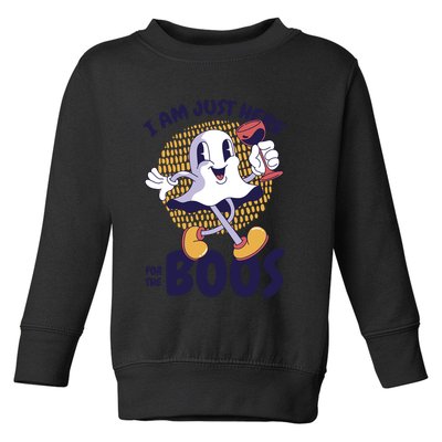 I Am Just Here For The Boos Ghost Toddler Sweatshirt