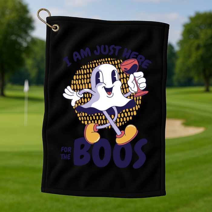 I Am Just Here For The Boos Ghost Golf Towel