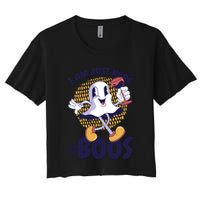 I Am Just Here For The Boos Ghost Women's Crop Top Tee